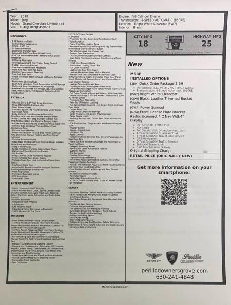 Used 2018 Jeep Grand Cherokee Limited | Downers Grove, IL
