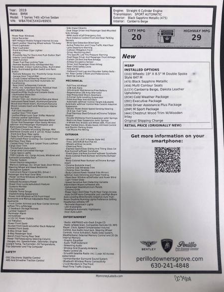 Used 2019 BMW 7 Series 740i xDrive M Sport Executive | Downers Grove, IL
