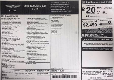 Used 2020 Genesis G70 3.3T Elite | Downers Grove, IL