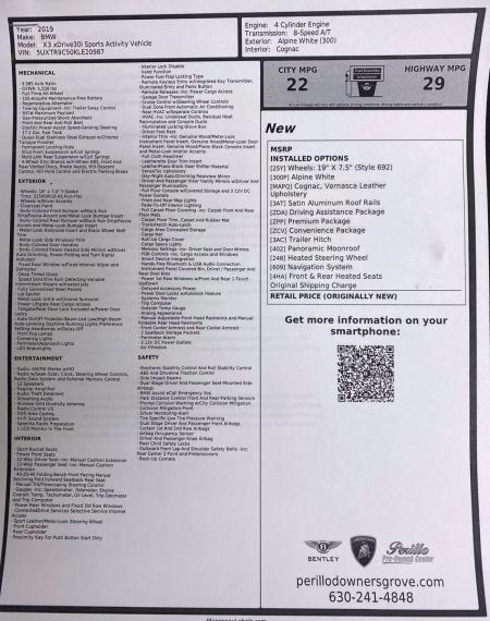 Used 2019 BMW X3 xDrive30i Premium With Navigation | Downers Grove, IL