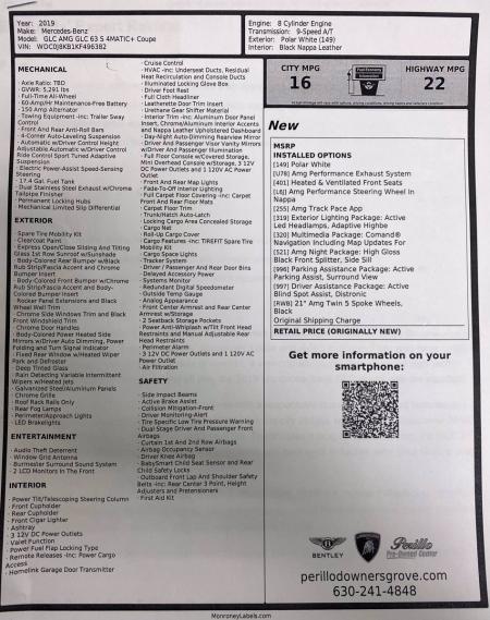 Used 2019 Mercedes-Benz GLC AMG GLC 63 S, AMG Night Pkg, | Downers Grove, IL