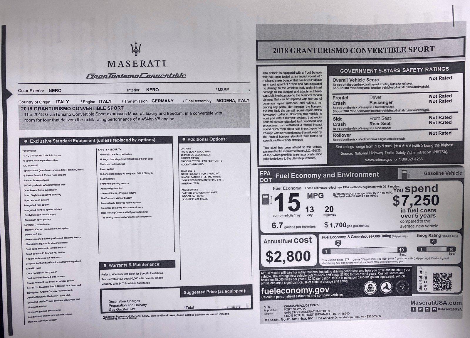 Used 2018 Maserati GranTurismo Convertible C Sport | Downers Grove, IL