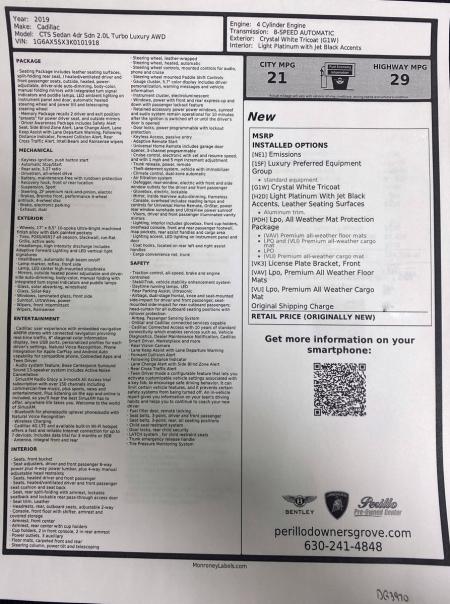 Used 2019 Cadillac CTS Sedan Luxury AWD | Downers Grove, IL