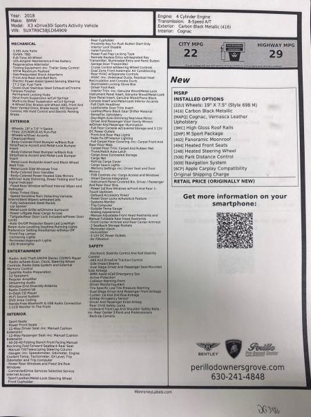 Used 2018 BMW X3 xDrive30i M Sport | Downers Grove, IL