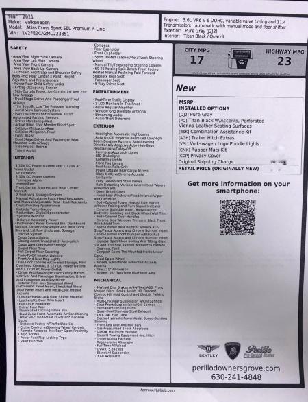 Used 2021 Volkswagen Atlas Cross Sport 3.6L V6 SEL Premium R-Line | Downers Grove, IL